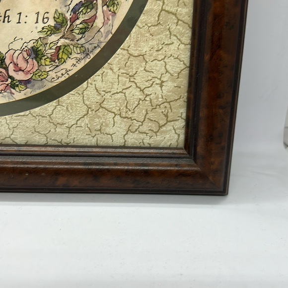 Floral Framed Home lnteriors Wall Art with Inspirational Quote. Ruth 1:16 - Picture 5 of 8